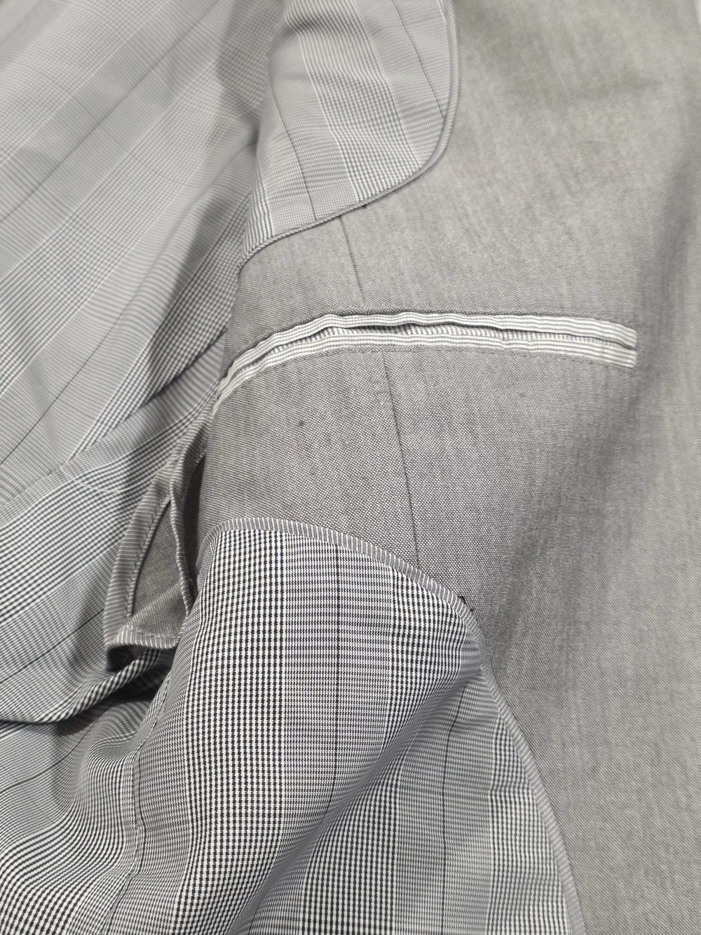 38R Men's JF J. Ferrar 2 Button Blazer Gray Slim Fit Sport Coat